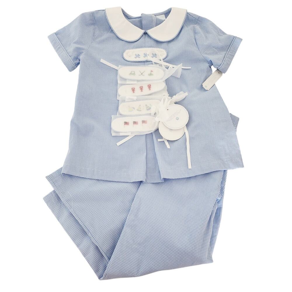 6 New Edgehill Collection gingham set with 5 different fronts